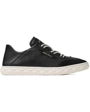 Jimmy Choo Diamond Light Leather Sneakers - Black