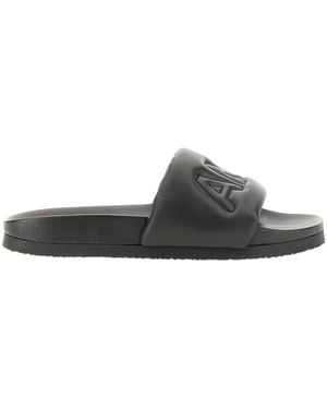 Ambush Leather Slide Sandal - Grey