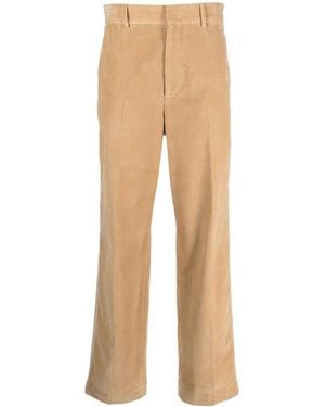 Palm Angels Cotton Corduroy Trousers, Crochet Stripes - Natural
