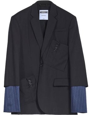 Moschino Cut Sleeves Jacket - Blue