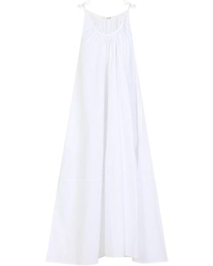Co. Gathered Midi Dress - White