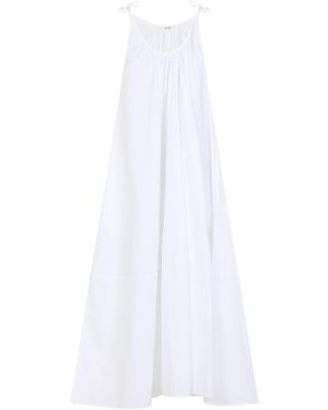 Co. Gathered Midi Dress - White