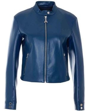 Patrizia Pepe Jacket With Frontal Zip Closure - Blue