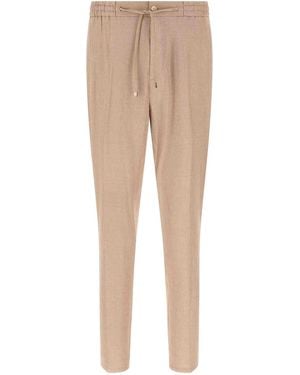 Etro Flamed Linen Joggers - Natural