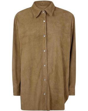 Salvatore Santoro Oversized Leather Jacket - Green