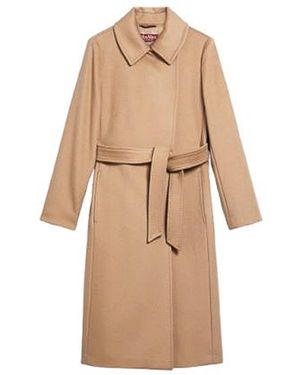 Max Mara S Bcollag Wool Dressing Gown Coat - Natural