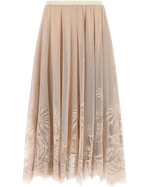 Fabiana Filippi Jacquard Lace Skirt - Natural