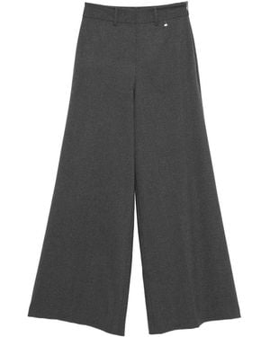 Herno Wide-Leg Pants With High Waist - Gray