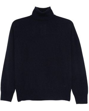 Emporio Armani Cashmere Turtle-Neck Sweater - Blue