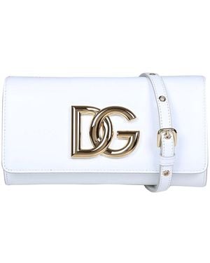 Dolce & Gabbana 3.5 Leather Clutch - White