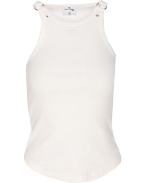 Courreges 90S Buckle Tank Top - White