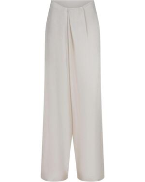 Alysi Trousers Made Of Silk - White