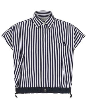 Sacai Cropped Shirt - Black