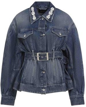 Simone Rocha Sculpted Belt Jacket - Blue