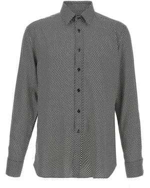 Tom Ford Polka Dot Lyocell Shirt - Grey