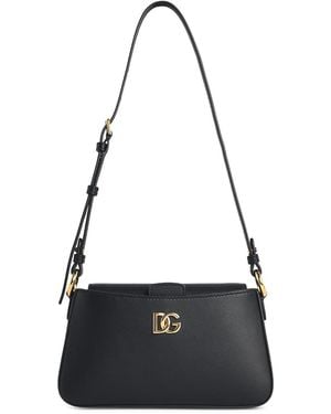 Dolce & Gabbana Calf Leather Phone Bag - Black