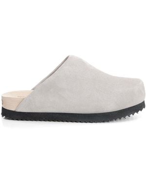 WUD Suede Clogs - White