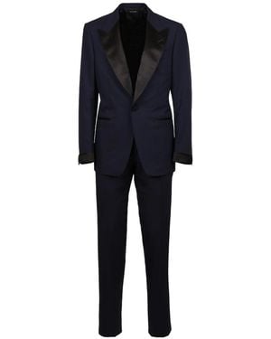 Tom Ford Breasted Tuxedo Suit - Blue