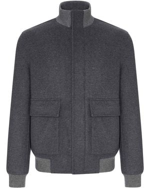 Brunello Cucinelli Wool And Cashmere Blouson - Grey