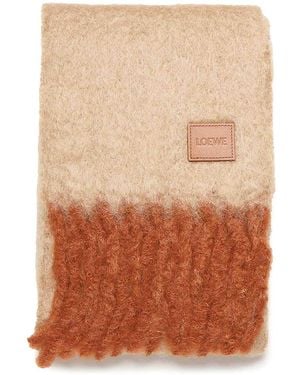 Loewe Mohair And Wool Scarf - Orange