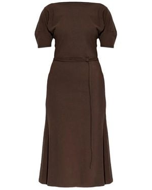 Lemaire Off Shoulder Dress - Brown
