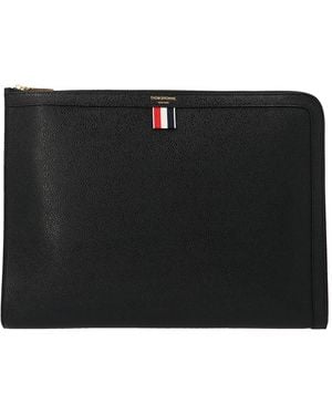Thom Browne Clutch Gusset Folio - Nero
