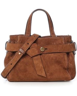 Gianni Chiarini Miranda Suede Bag - Brown