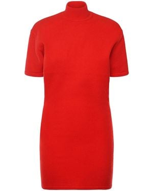 Jacquemus La Robe Maille Chestnut Dress - Red