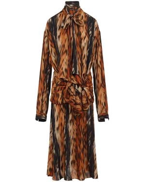 Balenciaga Knotted Dress - Brown