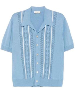 Piacenza 1733 Short Sleeve Shirt - Blue