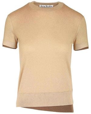 Acne Studios Cashmere And Silk Blend Jumper - Natural