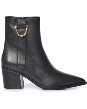 Coccinelle Leather Camperos Ankle Boots - Black