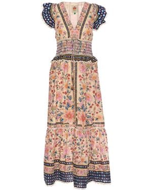 FARM Rio Cream Superbloom Dress - Multicolor
