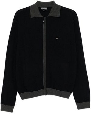 Emporio Armani Wool Cardigan - Black