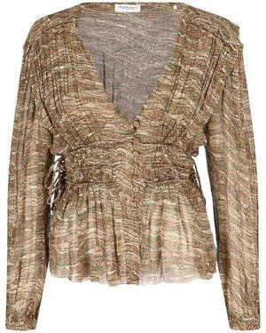 Isabel Marant Draped Blouse - Brown