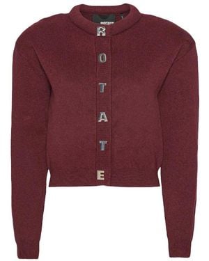 ROTATE BIRGER CHRISTENSEN Cardigan With Letters - Red