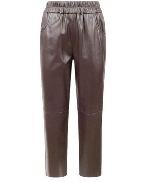 Via Masini 80 Trousers - Brown