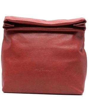 Cortana Delhi Large Leather Clutch - Red