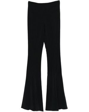 Amen Stretch Viscose Flared Pants - Black