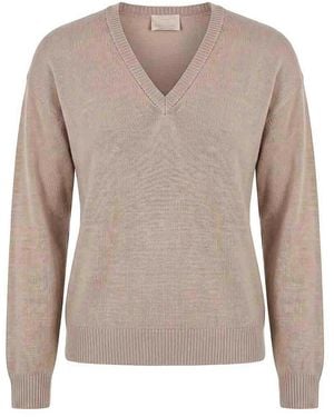 Drumohr V-Pullover - Braun