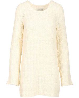 Loulou de Saison Cotton Mini Dress - Natural