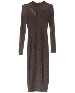 Just Cavalli Long Sleeves Dress - Brown