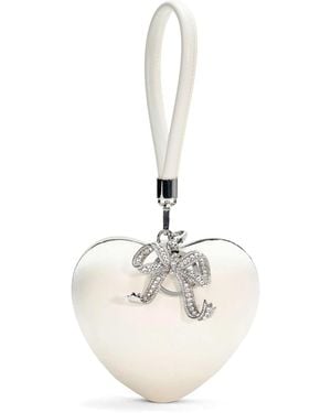 Self-Portrait Heart Pochette - White