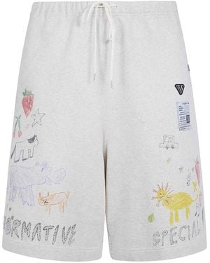 Maison Mihara Yasuhiro Kids Doodle Shorts - Grey