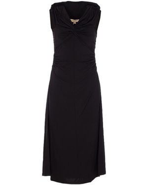 MICHAEL Michael Kors Off Shoulder Midi Dress - Black