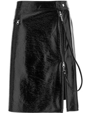 Courreges Vynil Midi Skirt - Black