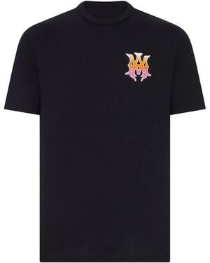 Amiri Cotton T-Shirt With Front Logo - Black