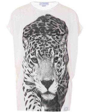 Stella McCartney Cream Cloud Leopard T-Shirt - Gray