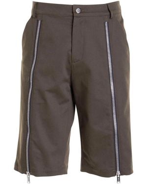 Les Hommes Logo Back Pocket Shorts - Grey
