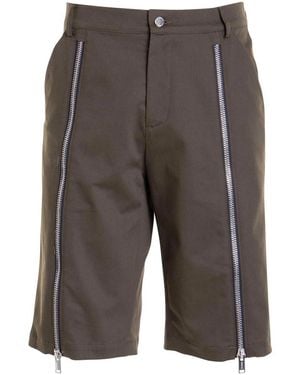 Les Hommes Logo Back Pocket Shorts - Grey